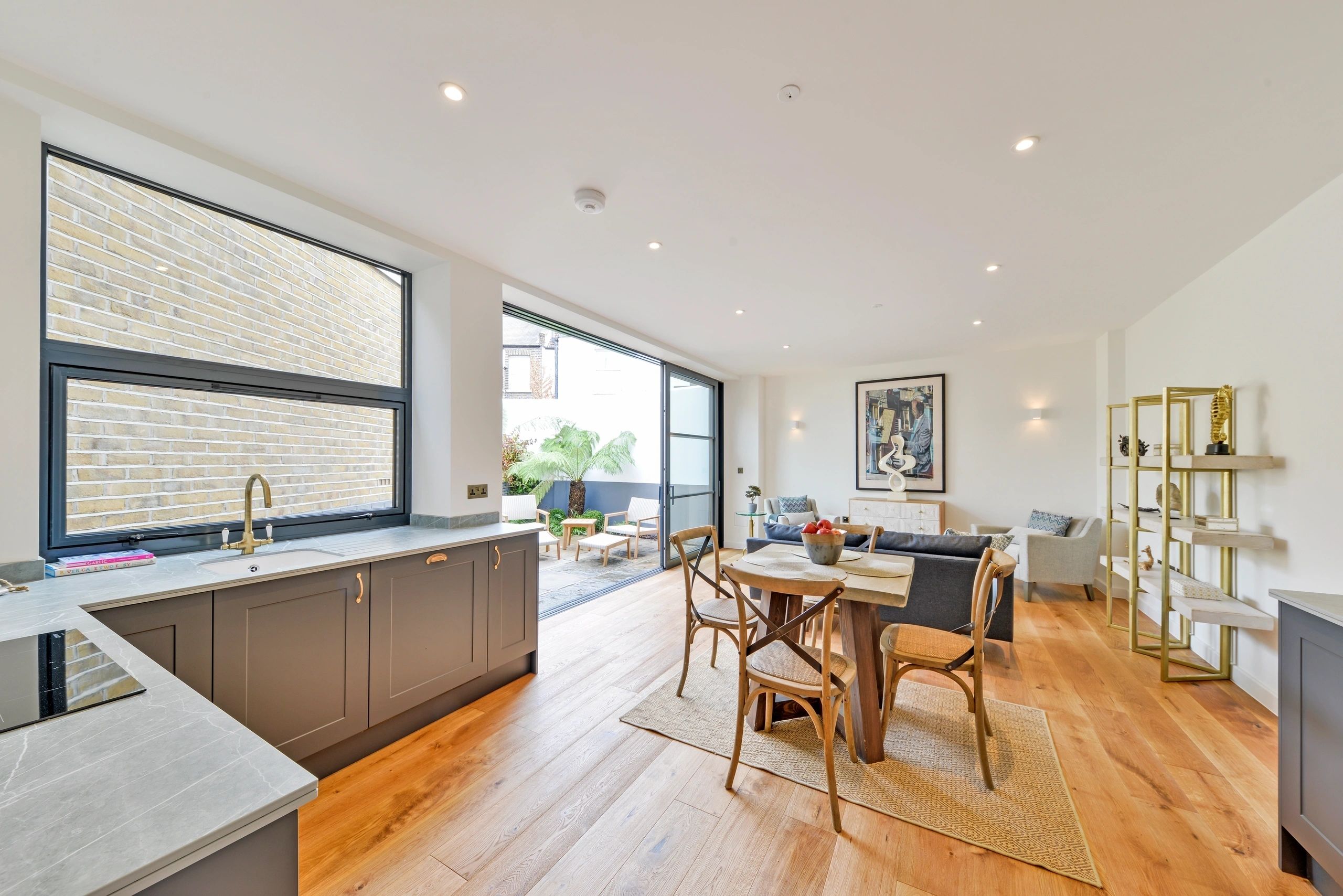 Interior view of a completed window installation, Victor Road project